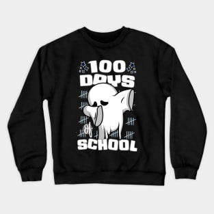 100 days of school featuring a Cute dabbing ghost #4 Crewneck Sweatshirt